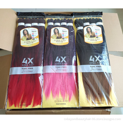 ombre 26 Inch Prestretched Braiding Hair high quality Synthetic Braiding Hair Bulk Jumbo pre-stretched braiding hair